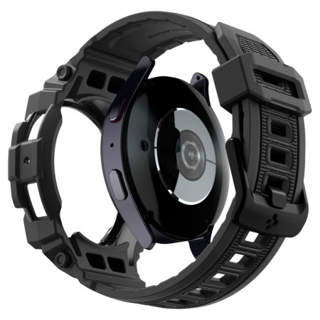 Husa pentru Samsung Galaxy Watch7 40mm + Curea - Spigen Rugged Armor Pro - Black