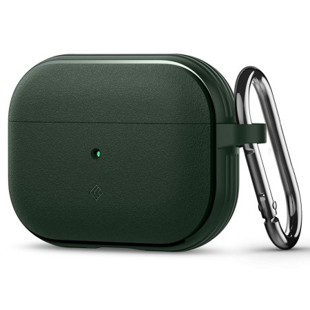 Husa cu Holder Metalic pentru Apple AirPods Pro 1 / 2 Spigen Caseology Vault - Midnight Green