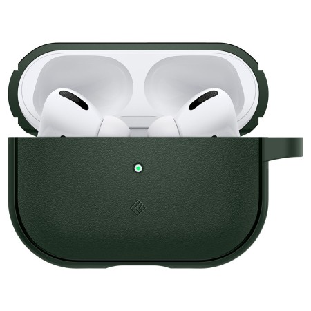 Husa cu Holder Metalic pentru Apple AirPods Pro 1 / 2 Spigen Caseology Vault - Midnight Green