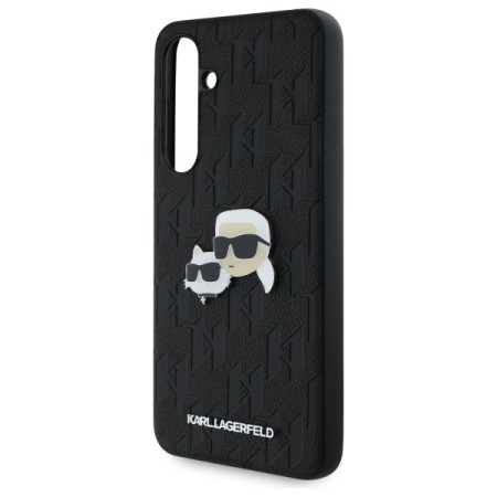 Husa Samsung Galaxy S24 FE - Karl Lagerfeld Hardcase Leather - Monogram KarlandChaoupette Head Pin