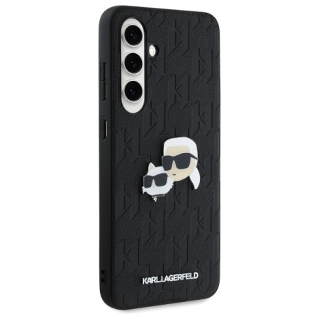 Husa Samsung Galaxy S24 FE - Karl Lagerfeld Hardcase Leather - Monogram KarlandChaoupette Head Pin