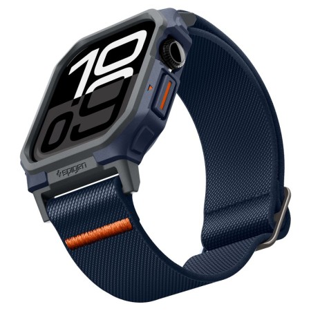 Husa pentru Apple Watch 10 46mm + Curea - Spigen Lite Fit "Pro" - Navy Blue