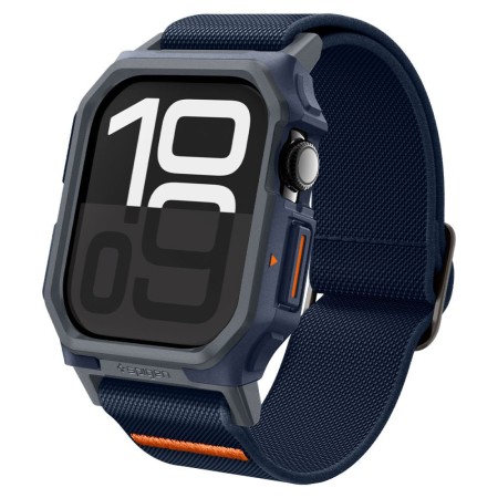 Husa pentru Apple Watch 10 46mm + Curea - Spigen Lite Fit "Pro" - Navy Blue