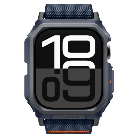 Husa pentru Apple Watch 10 46mm + Curea - Spigen Lite Fit "Pro" - Navy Blue