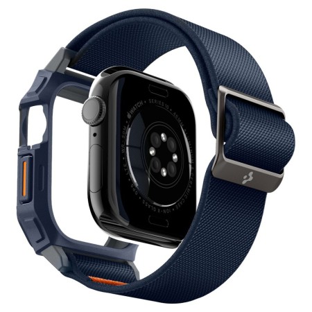 Husa pentru Apple Watch 10 46mm + Curea - Spigen Lite Fit "Pro" - Navy Blue