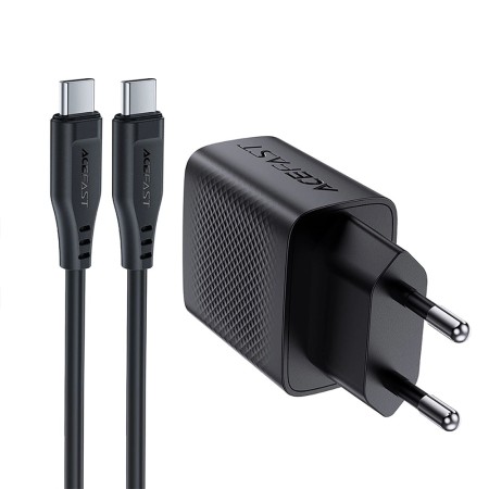 Incarcator pentru Priza, Type-C, PD20W, GaN, Fast Charging cu Cablu USB-C - Black