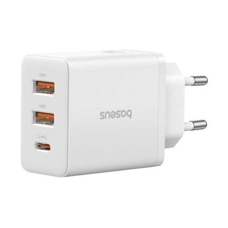 Incarcator GaN, 2x USB, Type-C, Fast Charging, 30W - Baseus (P10111402213-00) - White