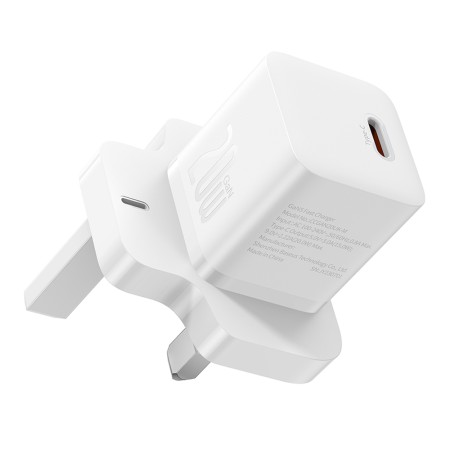 Incarcator Type-C cu Plug UK, Quick Charge 20W - Baseus (P10110907213-00) - White