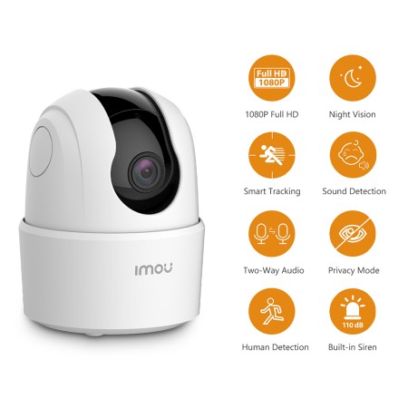 Camera de Supraveghere Wi-Fi, cu Detectare Rapida si Notificari - Imou Ranger 2C (IPC-K2ECP-3H1W) - White