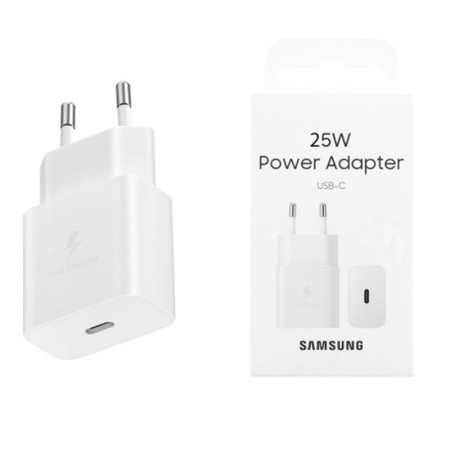 Incarcator pentru Priza Type-C, Fast Charging, 25W - Samsung EP-T2510 (EP-T2510NWEGWW) - White (Blister Packing)