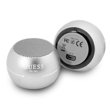 Boxa Portabila Bluetooth 5.0, 3W, 300mAh, 4H - Guess (GUWSALGEG) - Grey