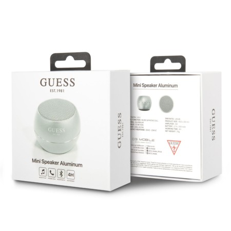 Boxa Portabila Bluetooth 5.0, 3W, 300mAh, 4H - Guess (GUWSALGEG) - Grey