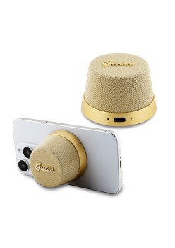 Boxa Portabila TWS, Bluetooth V5.3, 700mAh, 3W - Guess Magnetic Script Metal (GUWSC3ALSMD) - Gold