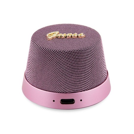 Boxa Portabila TWS, Bluetooth V5.3, 700mAh, 3W - Guess Magnetic Script Metal (GUWSC3ALSMP) - Pink