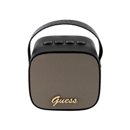 Boxa Portabila Bluetooth 5.3, TWS, 5W, AUX, TF Card - Guess Wireless Speaker PU Leather 4G Script Logo (GUWSB2P4SMK) - Black