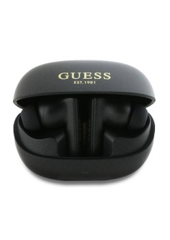 Casti True Wireless Stereo, Bluetooth - Guess Capsule Printed Logo (GUTWST88MCTGK) - Black