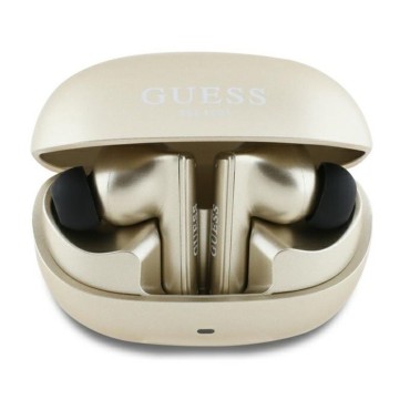 Casti True Wireless Stereo, Bluetooth - Guess Capsule Printed Logo (GUTWST88MCTGD) - Gold