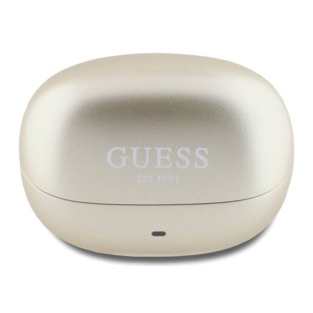 Casti True Wireless Stereo, Bluetooth - Guess Capsule Printed Logo (GUTWST88MCTGD) - Gold