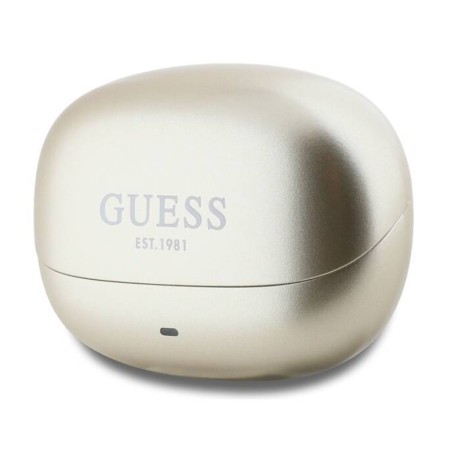 Casti True Wireless Stereo, Bluetooth - Guess Capsule Printed Logo (GUTWST88MCTGD) - Gold