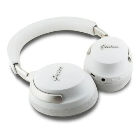 Casti On-ear, ANC, Bluetooth - Guess Metal Script Logo (GUBHC22PSFCSME) - Beige