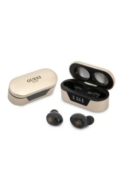 Casti In-ear, Bluetooth 5.0, TWS, IPX4 - Guess (GUTWST31ED) - Gold