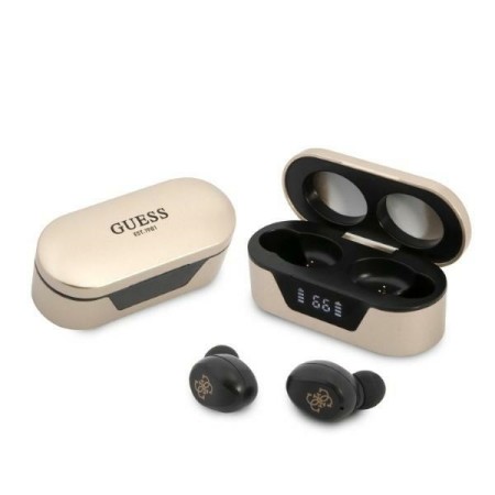 Casti In-ear, Bluetooth 5.0, TWS, IPX4 - Guess (GUTWST31ED) - Gold