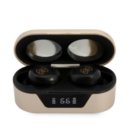 Casti In-ear, Bluetooth 5.0, TWS, IPX4 - Guess (GUTWST31ED) - Gold