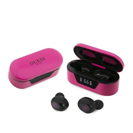 Casti In-ear, Bluetooth 5.0, TWS, IPX4 - Guess (GUTWST31EM) - Magenta