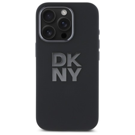 Husa pentru iPhone 16 Pro Max - DKNY Hardcase Liquid Silicone Metal Logo (DKHCP16XSMCBSK) - Black