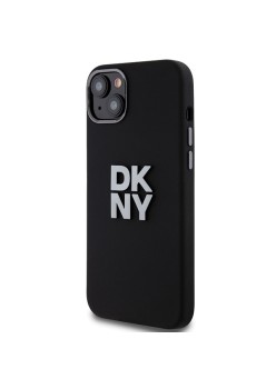 Husa pentru iPhone 15 Plus - DKNY Hardcase Liquid Silicone Metal Logo (DKHCP15MSMCBSK) - Black