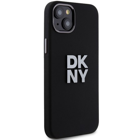 Husa pentru iPhone 15 Plus - DKNY Hardcase Liquid Silicone Metal Logo (DKHCP15MSMCBSK) - Black