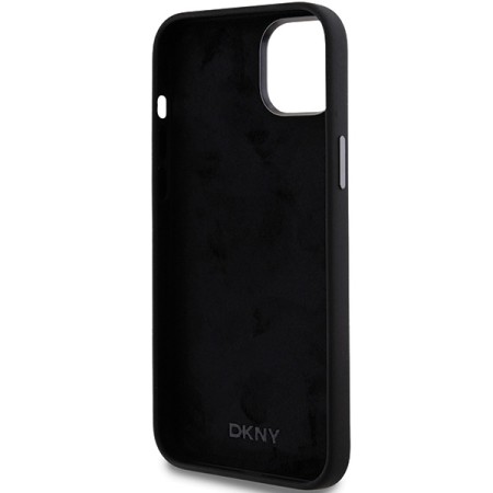 Husa pentru iPhone 15 Plus - DKNY Hardcase Liquid Silicone Metal Logo (DKHCP15MSMCBSK) - Black