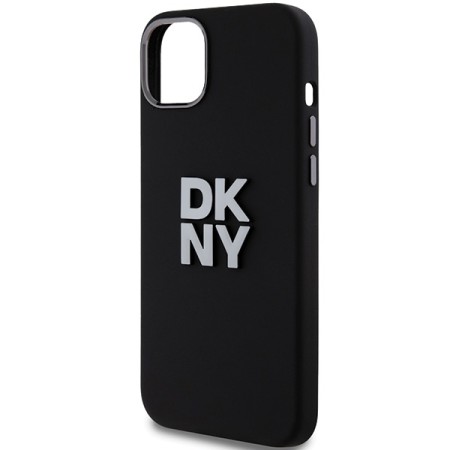 Husa pentru iPhone 15 - DKNY Hardcase Liquid Silicone Metal Logo (DKHCP15SSMCBSK) - Black