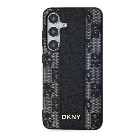 Husa Samsung Galaxy S24 - DKNY Leather Checkered Mono Pattern MagSafe (DKHMS24SPCPVSLK) - Black