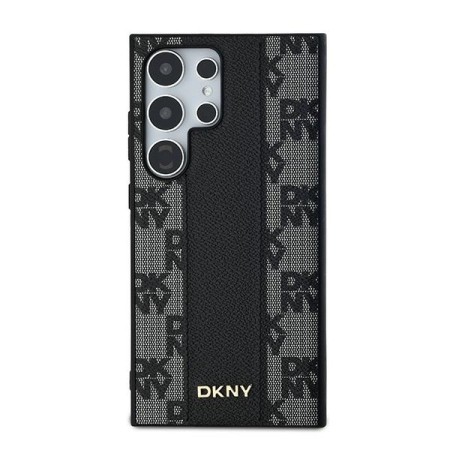 Husa Samsung Galaxy S24 Ultra - DKNY Leather Checkered Mono Pattern MagSafe (DKHMS24LPCPVSLK) - Black