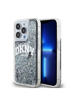 Husa pentru iPhone 15 Pro - DKNY Hardcase Liquid Glitter Big Logo (DKHCP15LLBNAEK) - Black