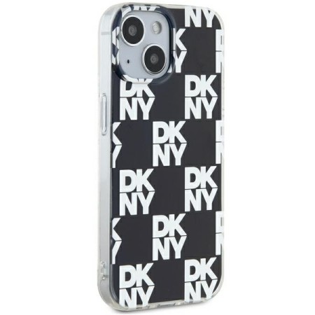 Husa iPhone 15 Plus - DKNY IML Checkered Mono Pattern (DKHCP15MHDLCEK) - Black