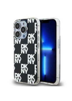 Husa iPhone 15 Pro Max - DKNY IML Checkered Mono Pattern (DKHCP15XHDLCEK) - Black