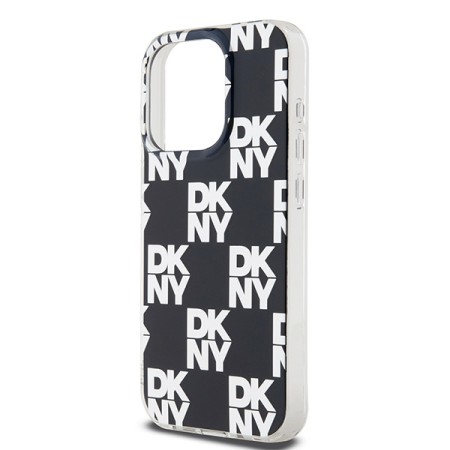 Husa iPhone 15 Pro Max - DKNY IML Checkered Mono Pattern (DKHCP15XHDLCEK) - Black