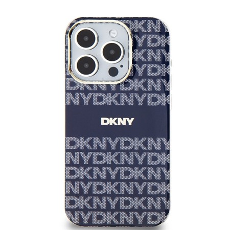 Husa iPhone 15 Pro Max - DKNY IML Mono and Stripe MagSafe (DKHMP15XHRHSEB) - Blue