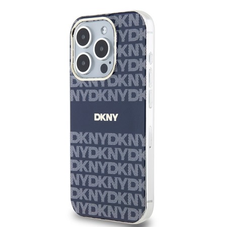 Husa iPhone 15 Pro Max - DKNY IML Mono and Stripe MagSafe (DKHMP15XHRHSEB) - Blue