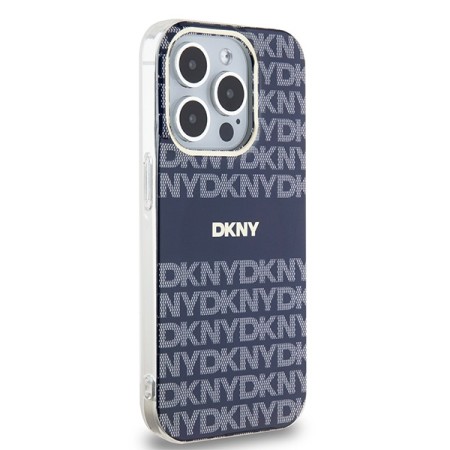 Husa iPhone 15 Pro Max - DKNY IML Mono and Stripe MagSafe (DKHMP15XHRHSEB) - Blue