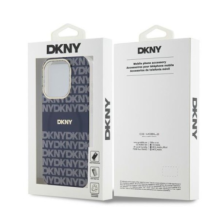 Husa iPhone 15 Pro Max - DKNY IML Mono and Stripe MagSafe (DKHMP15XHRHSEB) - Blue