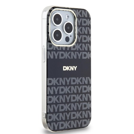 Husa iPhone 15 Pro Max - DKNY IML Mono and Stripe MagSafe (DKHMP15XHRHSEK) - Black