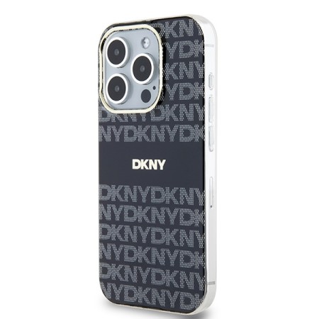 Husa iPhone 15 Pro Max - DKNY IML Mono and Stripe MagSafe (DKHMP15XHRHSEK) - Black