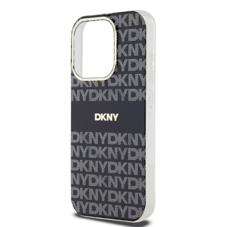 Husa iPhone 15 Pro Max - DKNY IML Mono and Stripe MagSafe (DKHMP15XHRHSEK) - Black