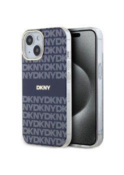 Husa iPhone 15 - DKNY IML Mono and Stripe MagSafe (DKHMP15SHRHSEB) - Blue