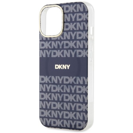 Husa iPhone 15 - DKNY IML Mono and Stripe MagSafe (DKHMP15SHRHSEB) - Blue