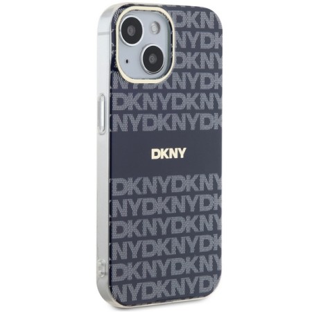 Husa iPhone 15 - DKNY IML Mono and Stripe MagSafe (DKHMP15SHRHSEB) - Blue