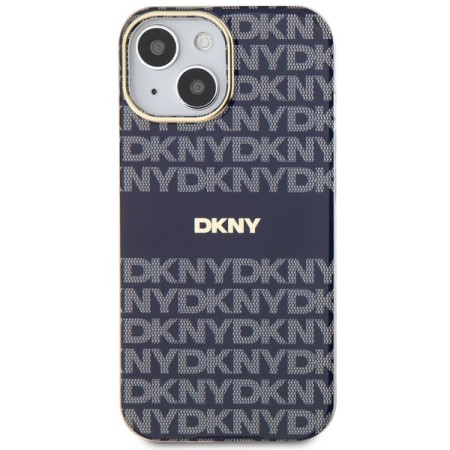 Husa iPhone 15 - DKNY IML Mono and Stripe MagSafe (DKHMP15SHRHSEB) - Blue